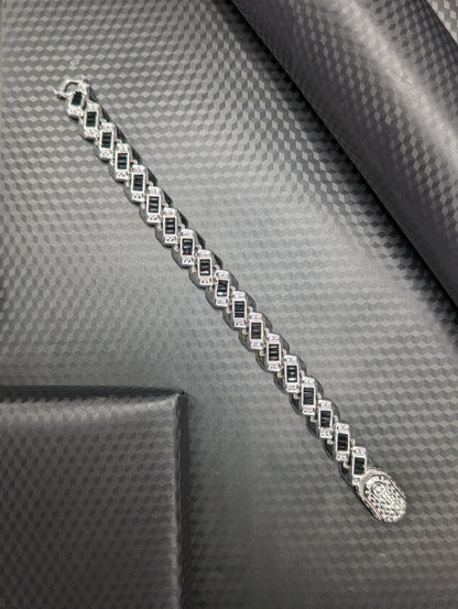 Black and Silver Fusion Bracelet for Men