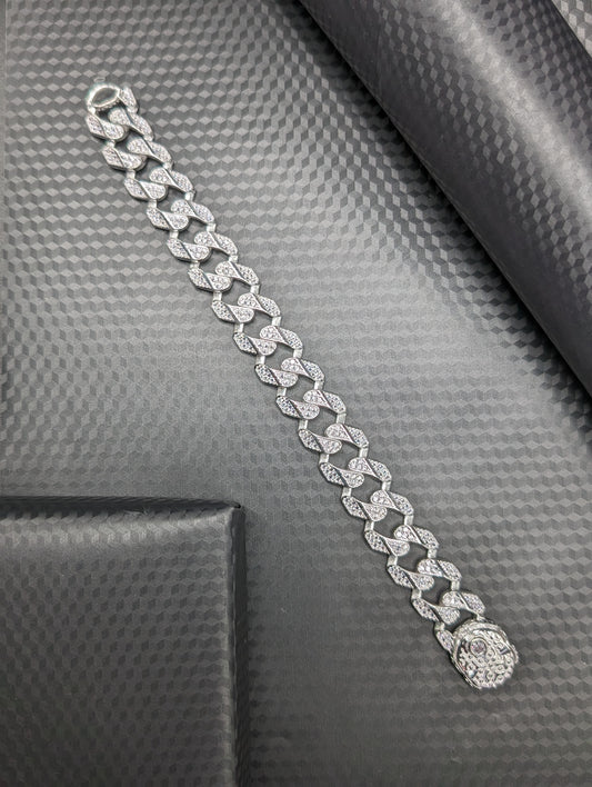 The Enigma Silver Cuban Bracelet