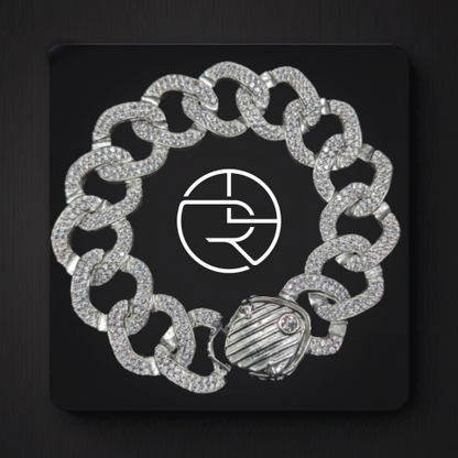 Bold and Edgy Cuban Link Silver Bracelet