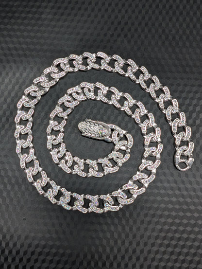 Dazzling Silver Cuban Link Chain For Him
