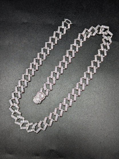 Miami Iced Out Silver Cuban Chain