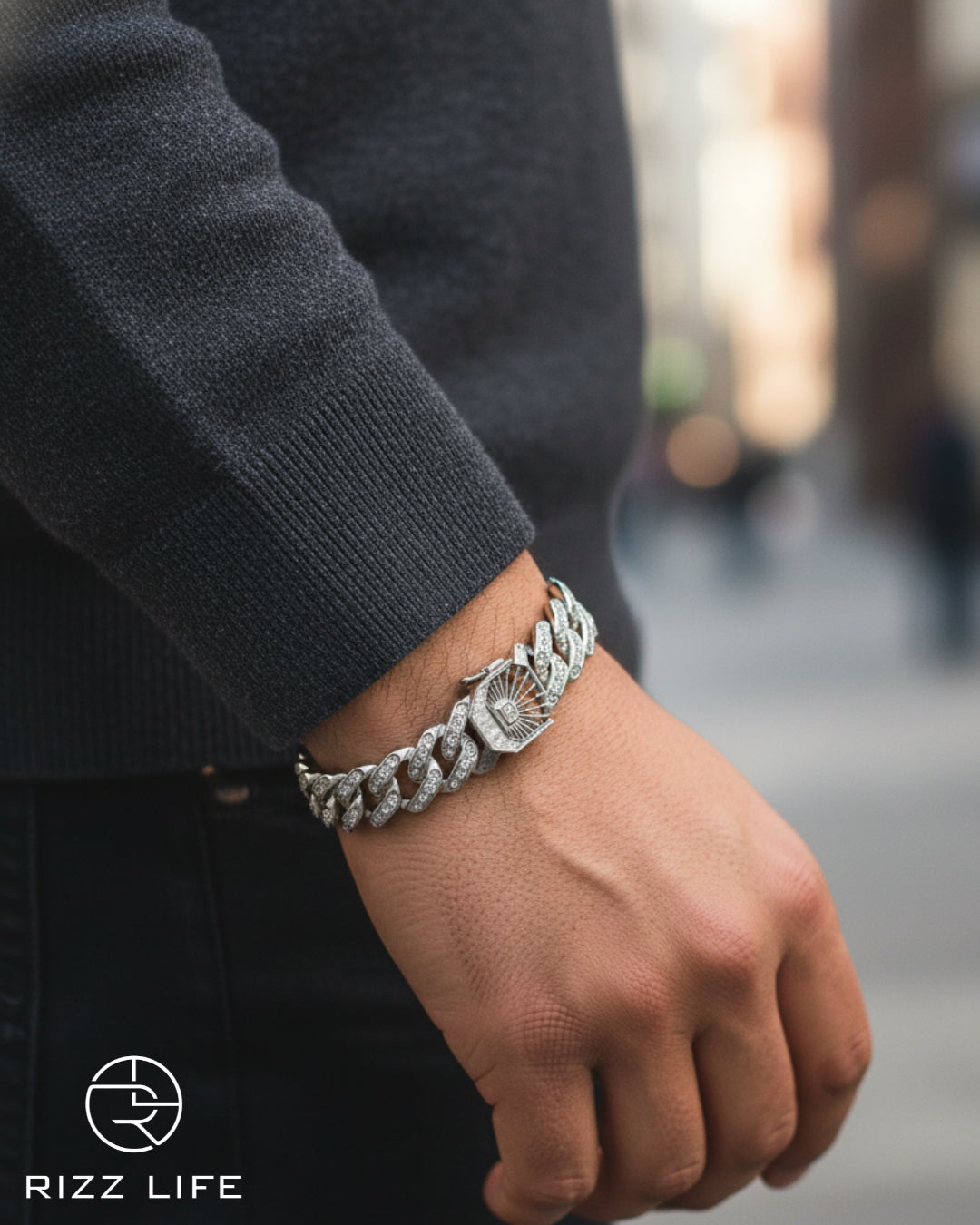 Men's Silver Charm Bracelet