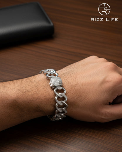 The Ice Cold Silver Cuban Bracelet