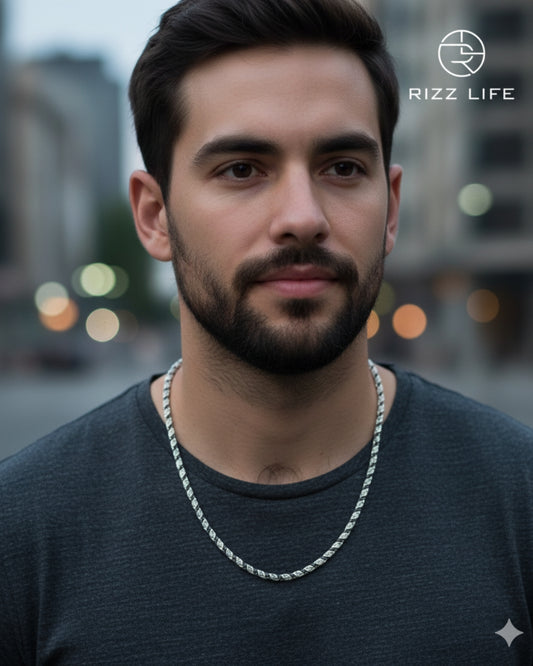 Cuban Link Silver Chain For Men