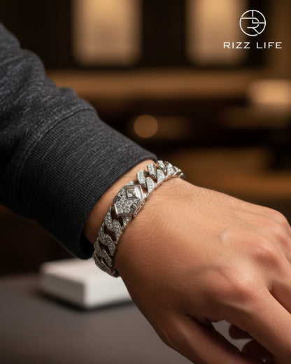 Men's Edgy Silver Bracelet