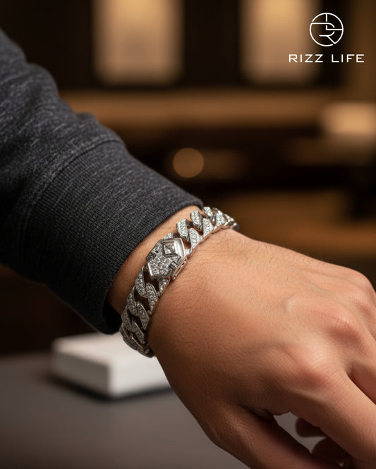 Men's Edgy Silver Bracelet