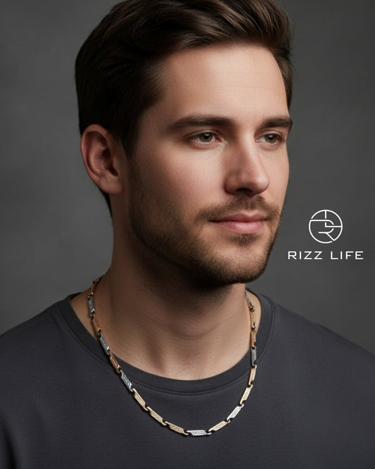 Rose Gold Engraved Chain For Main