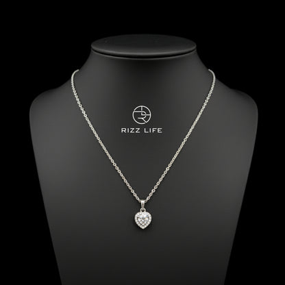 The Eternal Heart white gold plated chain pendent