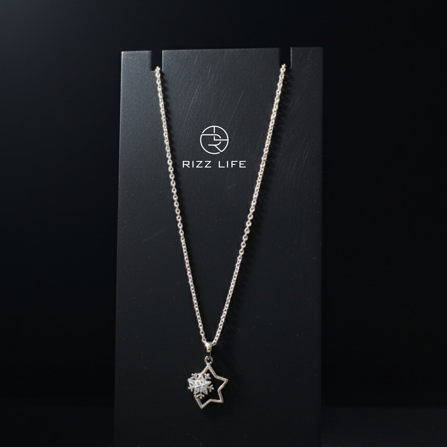 The Celeste Star White Gold Plated Chain Pendent