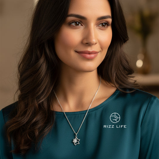 The Celeste Star White Gold Plated Chain Pendent