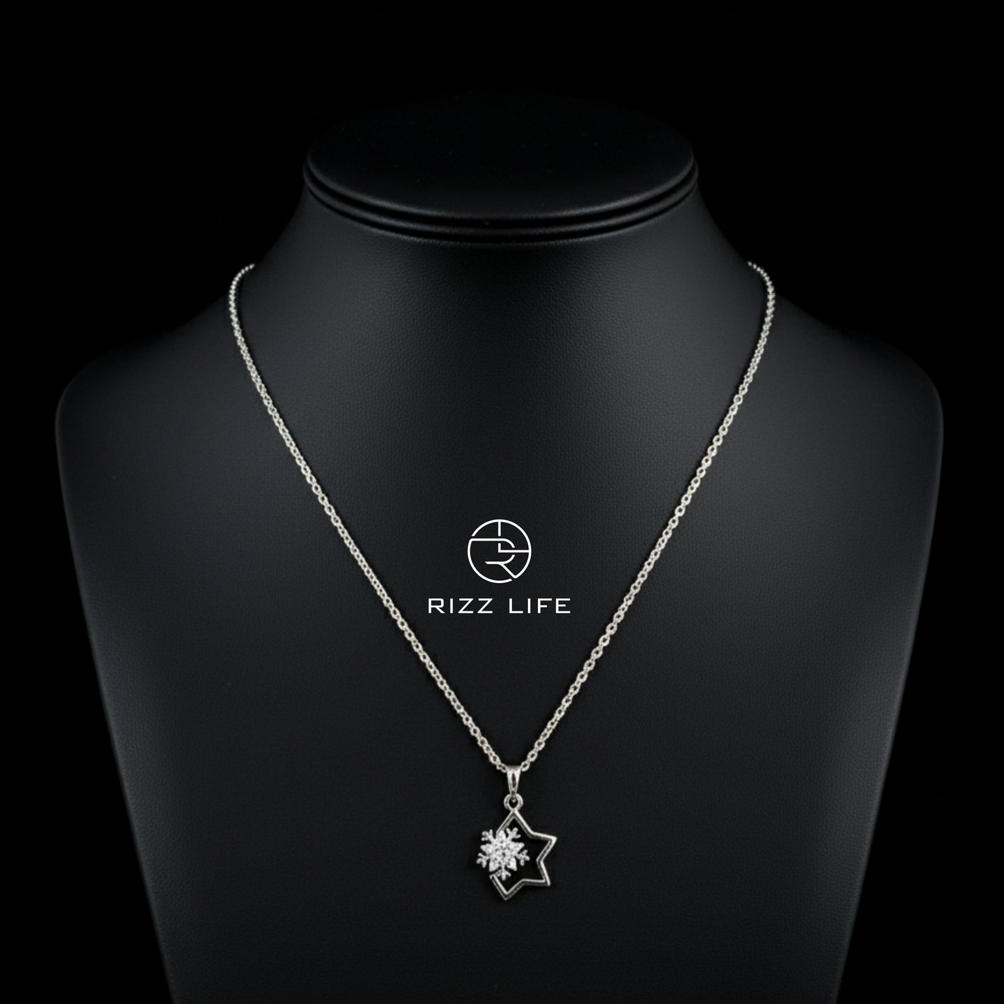 The Celeste Star White Gold Plated Chain Pendent