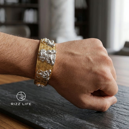 925 God silver tone kada