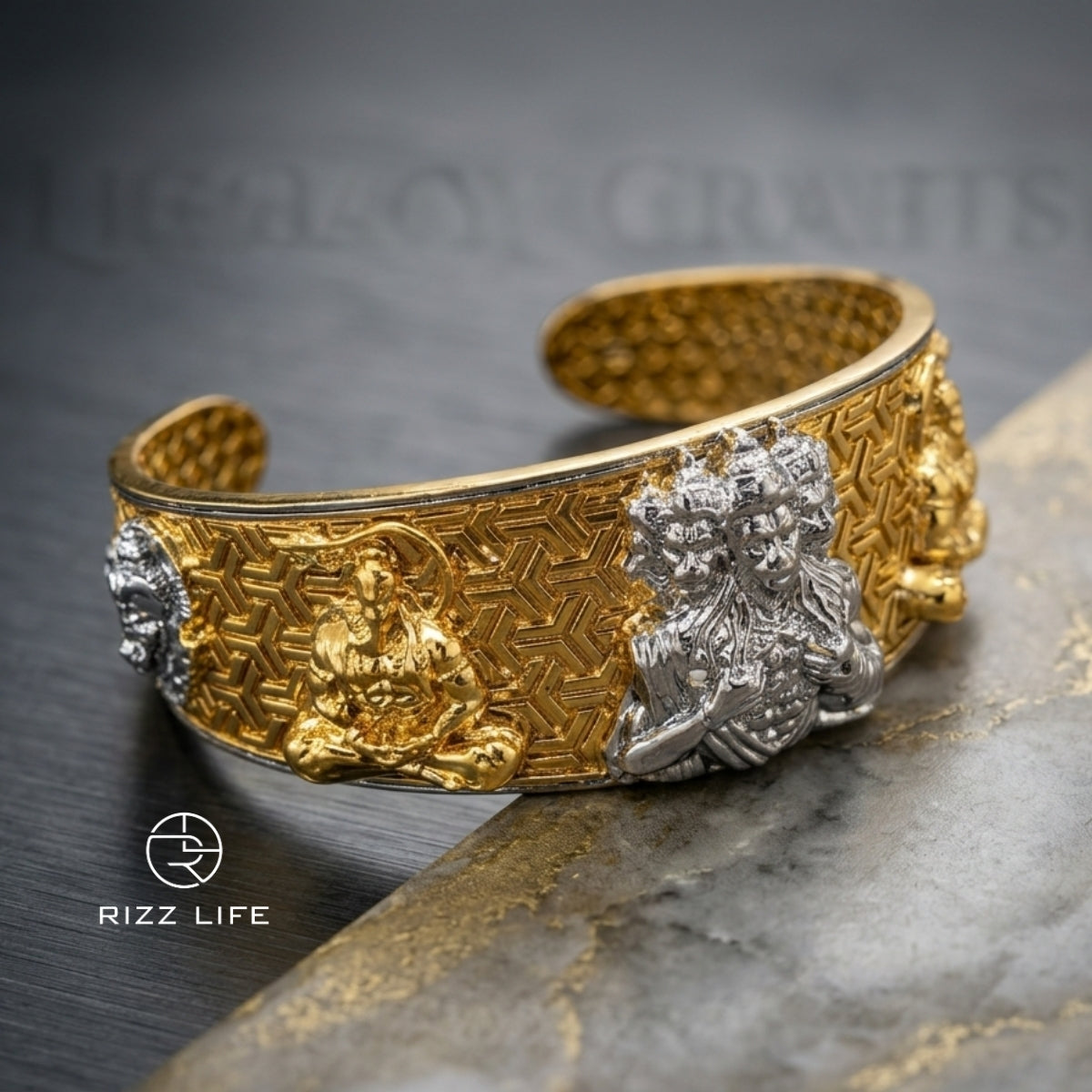 925 God Gold with Silver Kada