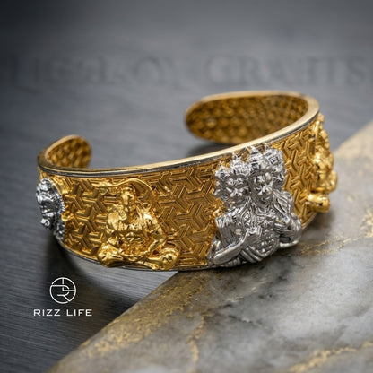 925 God Gold with Silver Kada