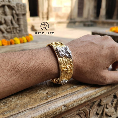 925 God Gold with Silver Kada