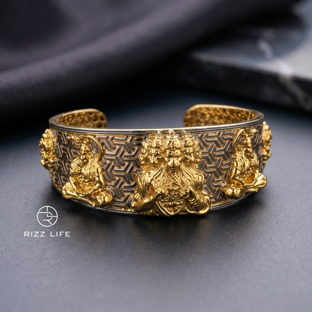 925 God Gold Plated Kada