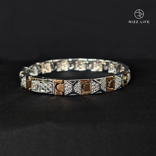 Striking Two-Tone Bracelet