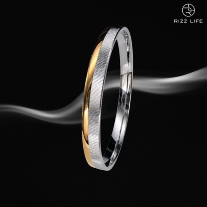 Dual Tone Dynamo Men's Silver Kada