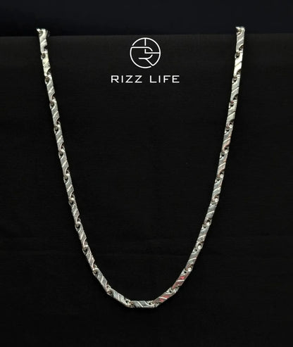 Linked Silver Chain for Men